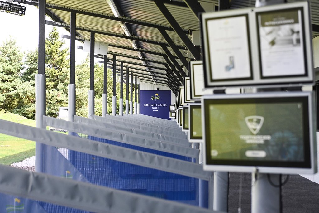 Driving range bays at Broadlands Golf, Essington