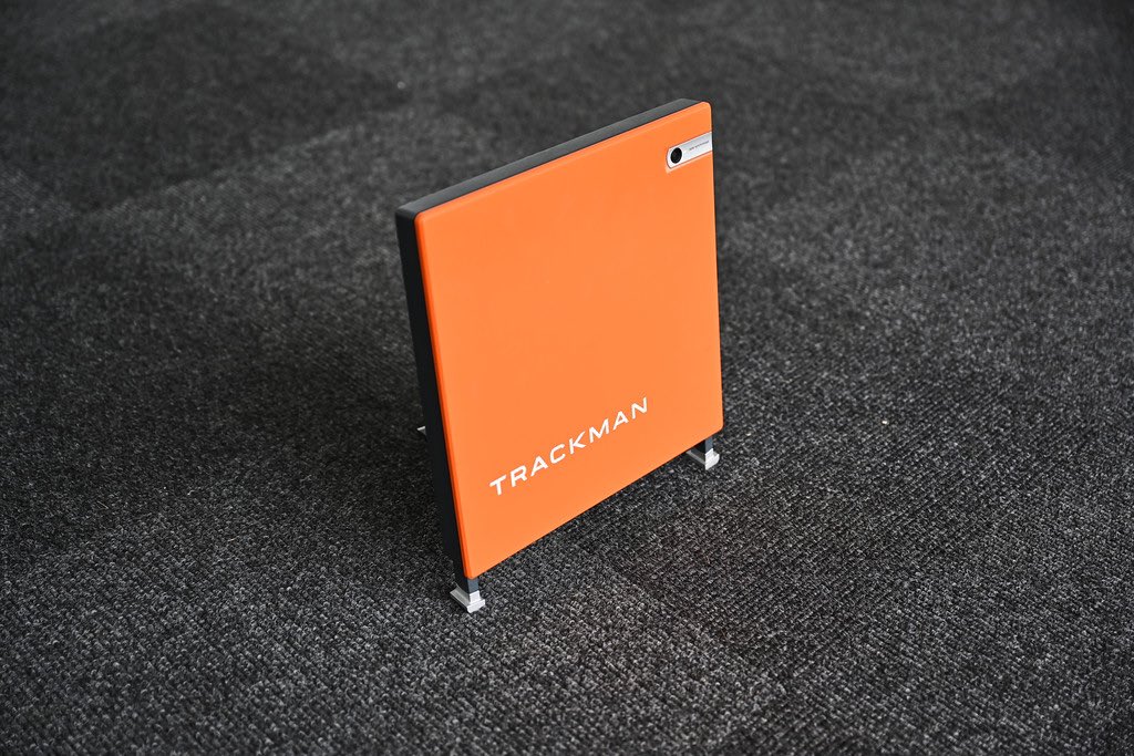 TrackMan 4 swing analysis during a coaching session at Broadlands Golf
